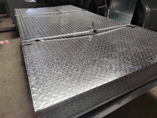 Strato di zinco 40 g/m2 Piastra di acciaio a modello galvanizzato per larghezza personalizzabile da 1000 a 1500 mm